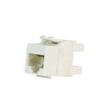 Jack CAT 6A color blanco 180 grados UL Marca: Teklink