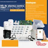 Kit de alarma para casas CABLEADA  con módulo para controlar la alarma con el celular KIT003